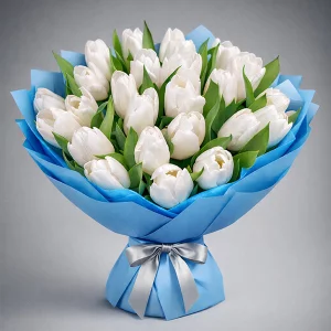 Сердце океана - букет из тюльпанов